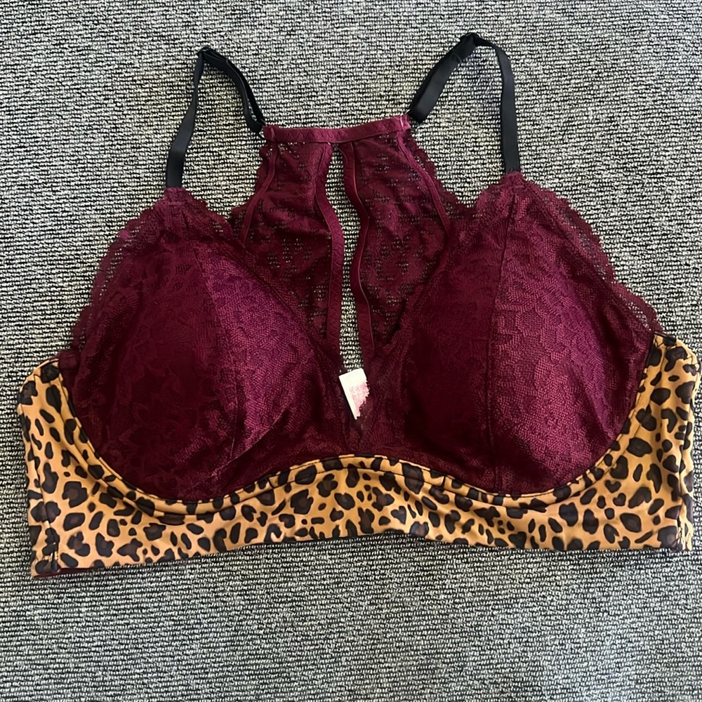VS Pink Leopard Bralette
